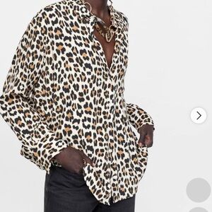 Zara satin effect shirt